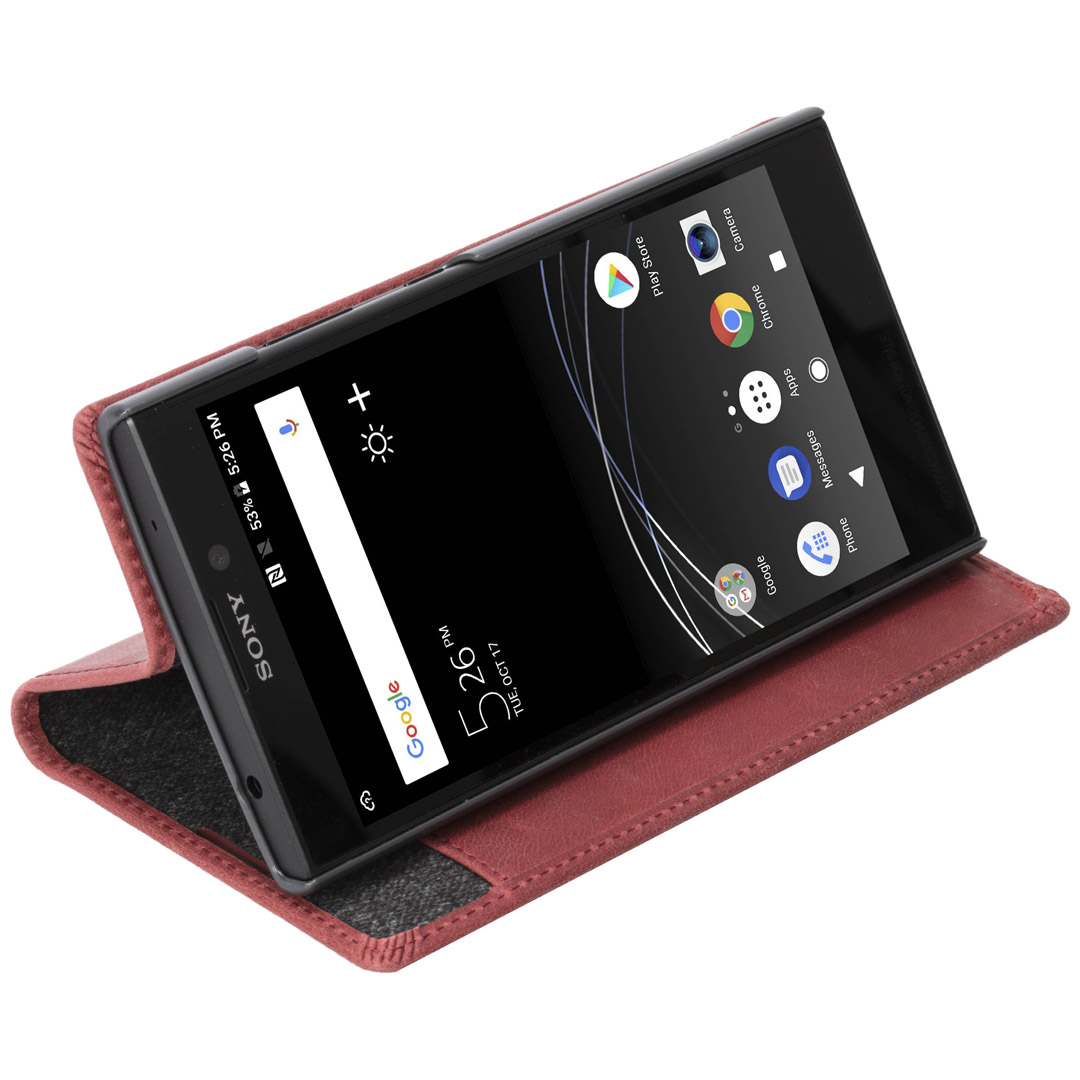 Krusell Xperia L2 Sunne Maki Maciņš Vintage Sarkanā
