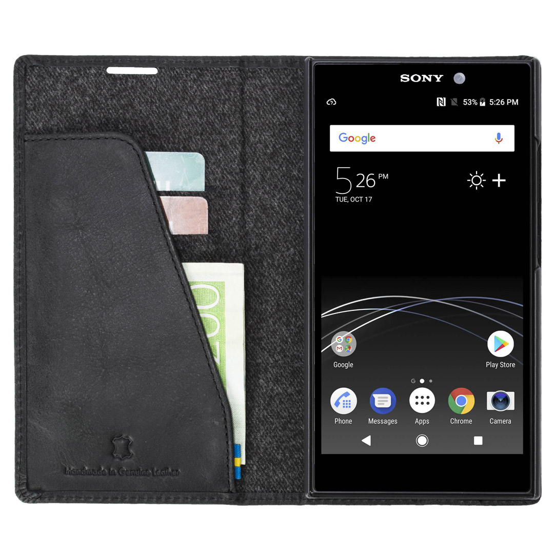 Krusell Sunne Sony Xperia L2 Wallet Case Vintage Black
