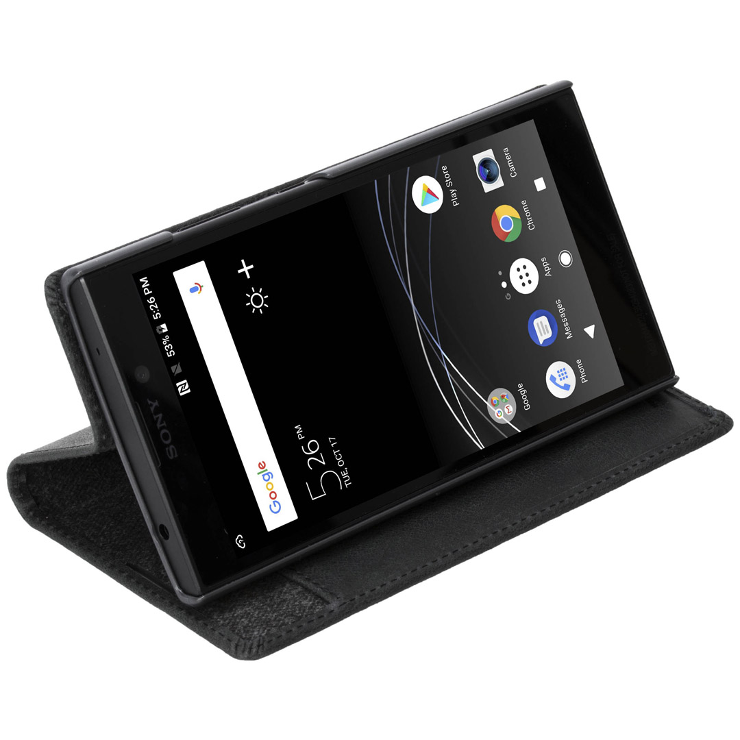 Krusell Sunne Sony Xperia L2 Wallet Case Vintage Black