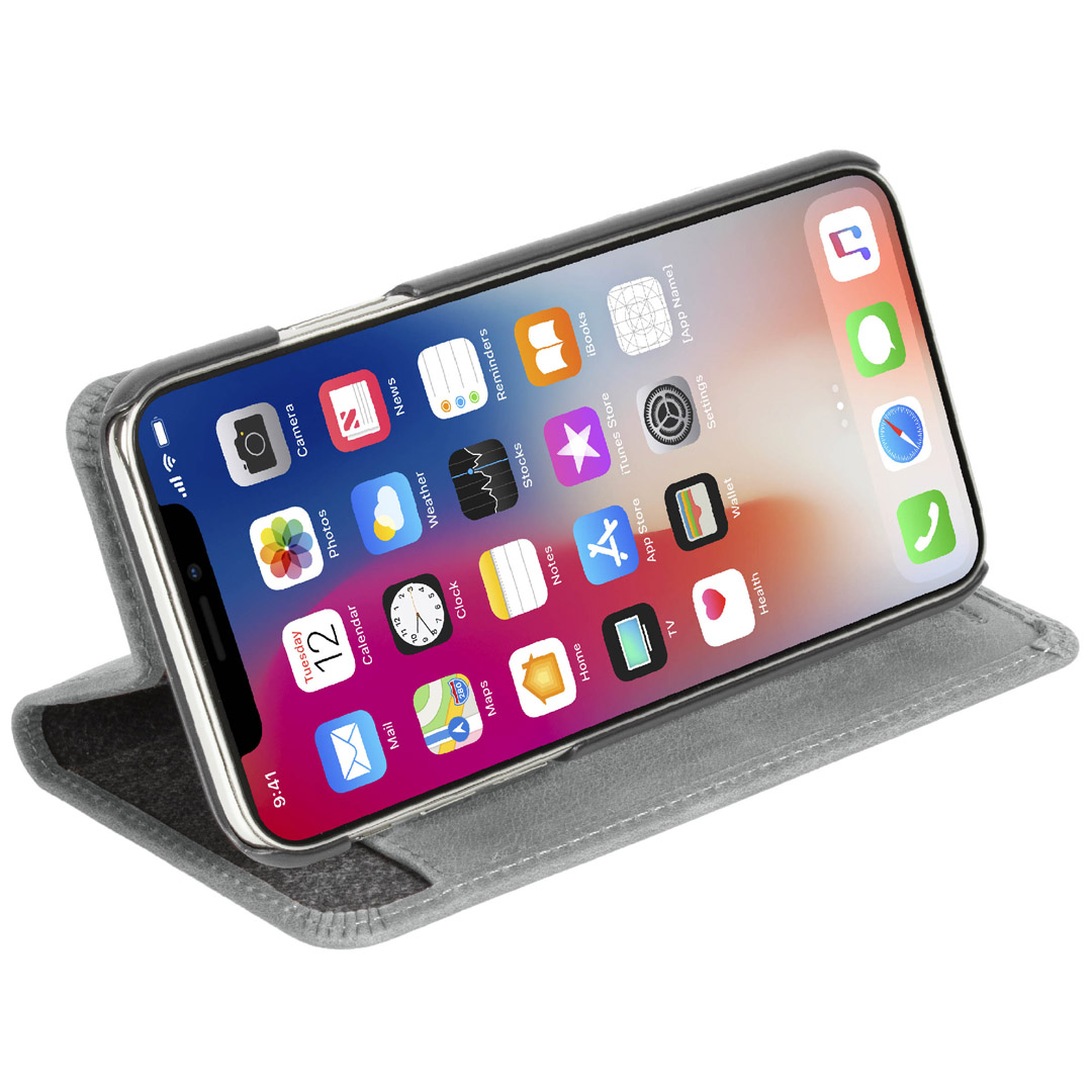 Krusell Sunne 4 Card FolioWallet iPhone XS Max Grey