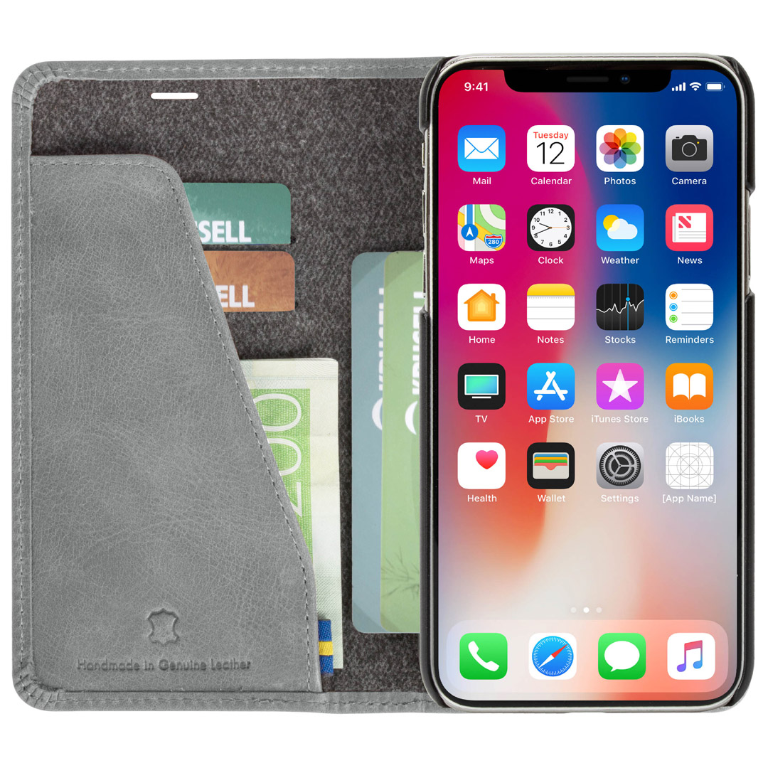 Krusell Sunne 4 Card FolioWallet iPhone XS Max Grey