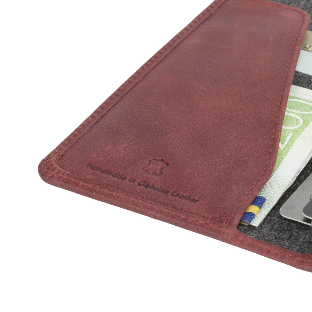 Krusell Sunne 4 kortelių folio piniginė iPhone XS Max senovinė raudona