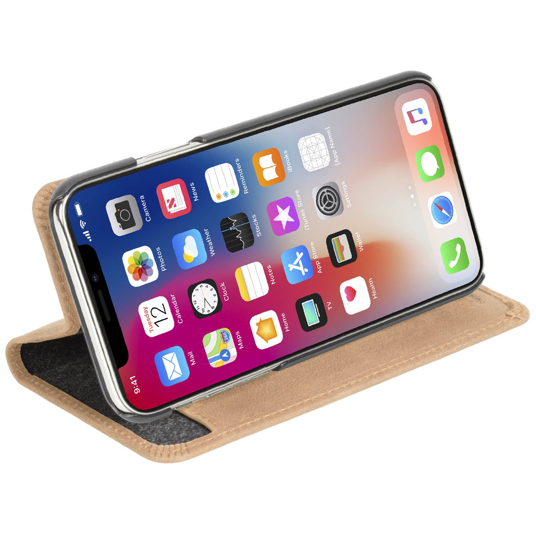 Krusell Sunne 4 karšu foliomaks iPhone XS Max Vintage Nude