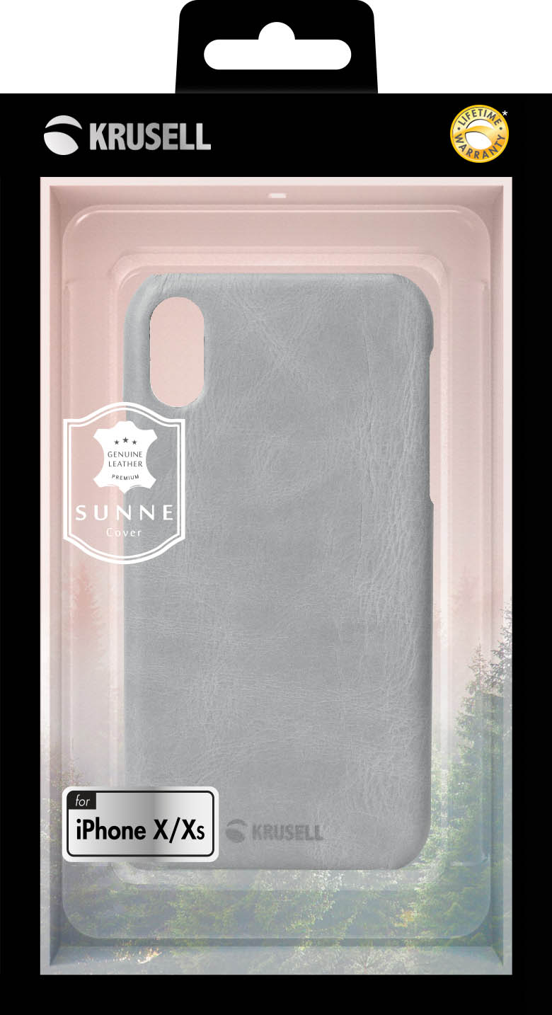 Krusell Sunne Vāks iPhone XS Vintage Pelēks