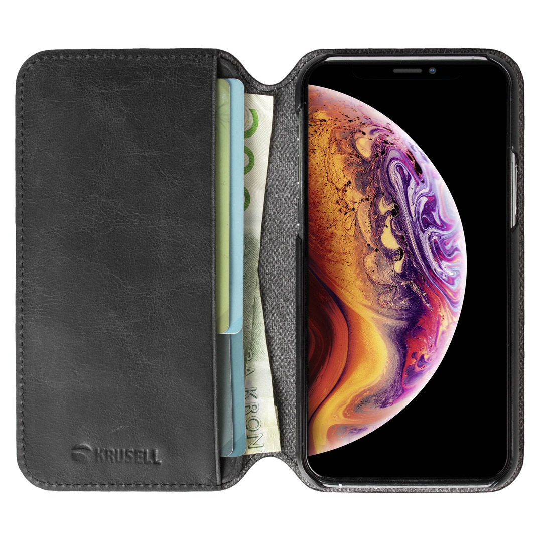 Krusell iPhone 11 Pro Max Vintage Black Phone Wallet