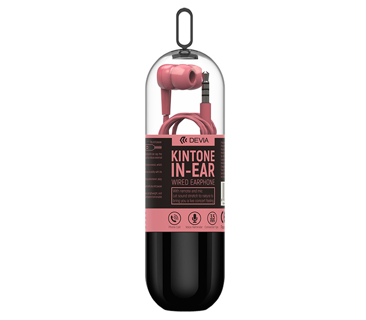 Devia Kintone ausinės V2 rožinės (3.5mm)