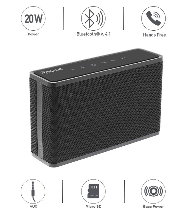 Tellur Apollo Bluetooth kolonėlė Juoda Modelis TLBSPBK