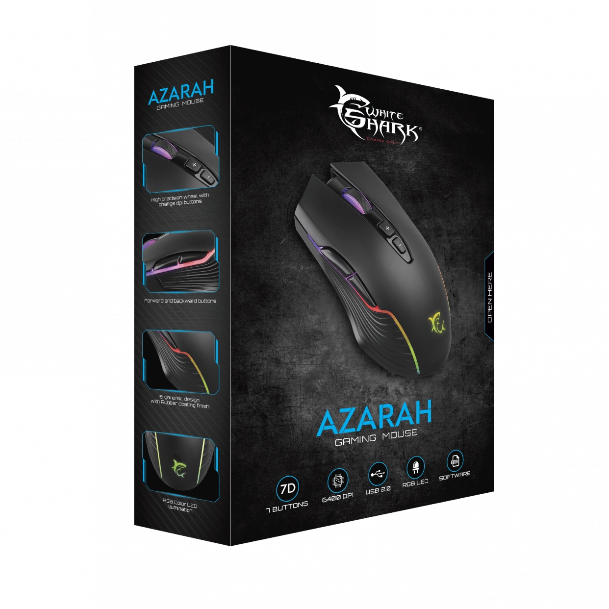 White Shark GM-5003 Gaming Mouse Azarah  Black