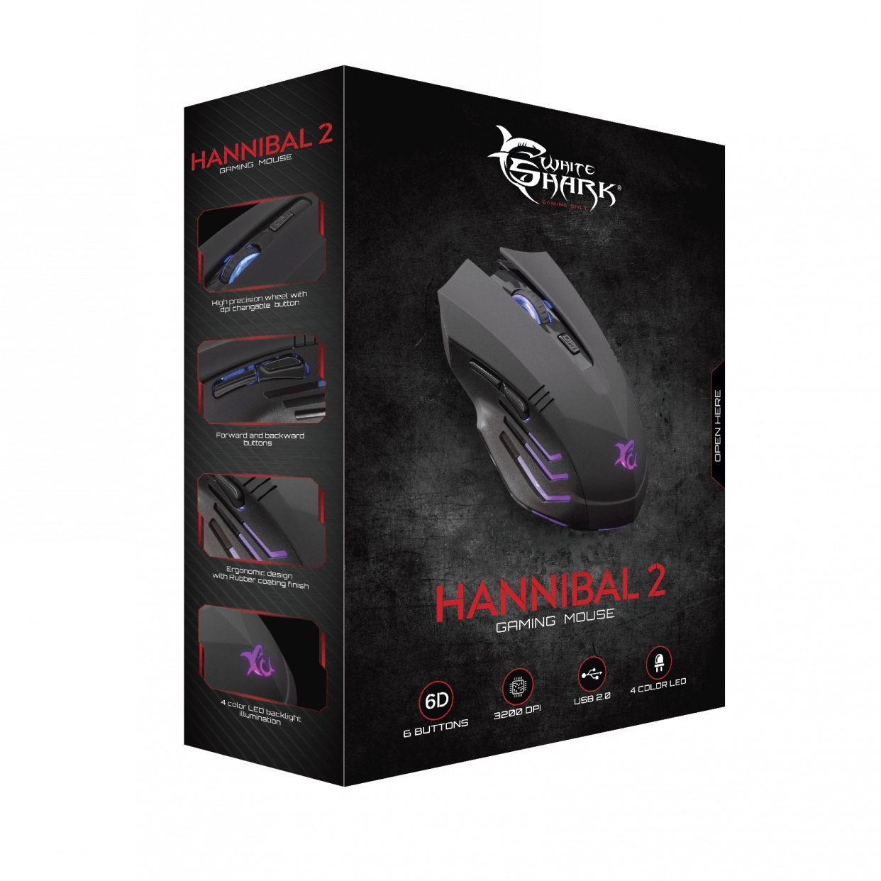 White Shark GM-5006B Hannibal-2 Игровая Мышь Черная