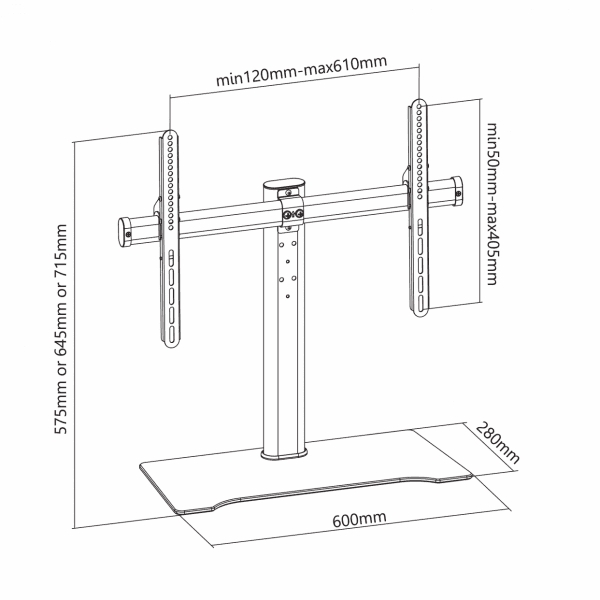 Sbox FS-305 TV Sienas Kronšteins 32-55 Collu 40kg