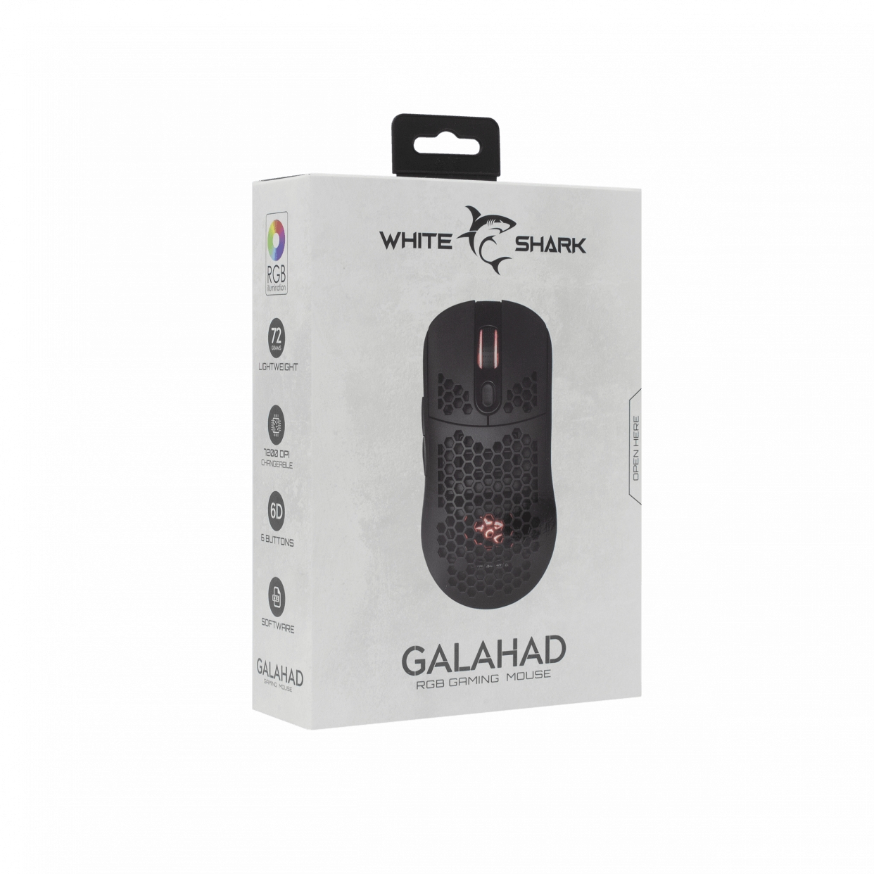 Белая акула GM-5007 GALAHAD-B Игровая мышь черная
