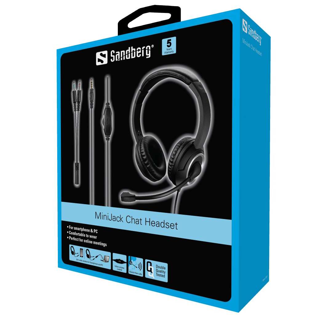 Sandberg 126-15 MiniJack Chat Headset with Mic