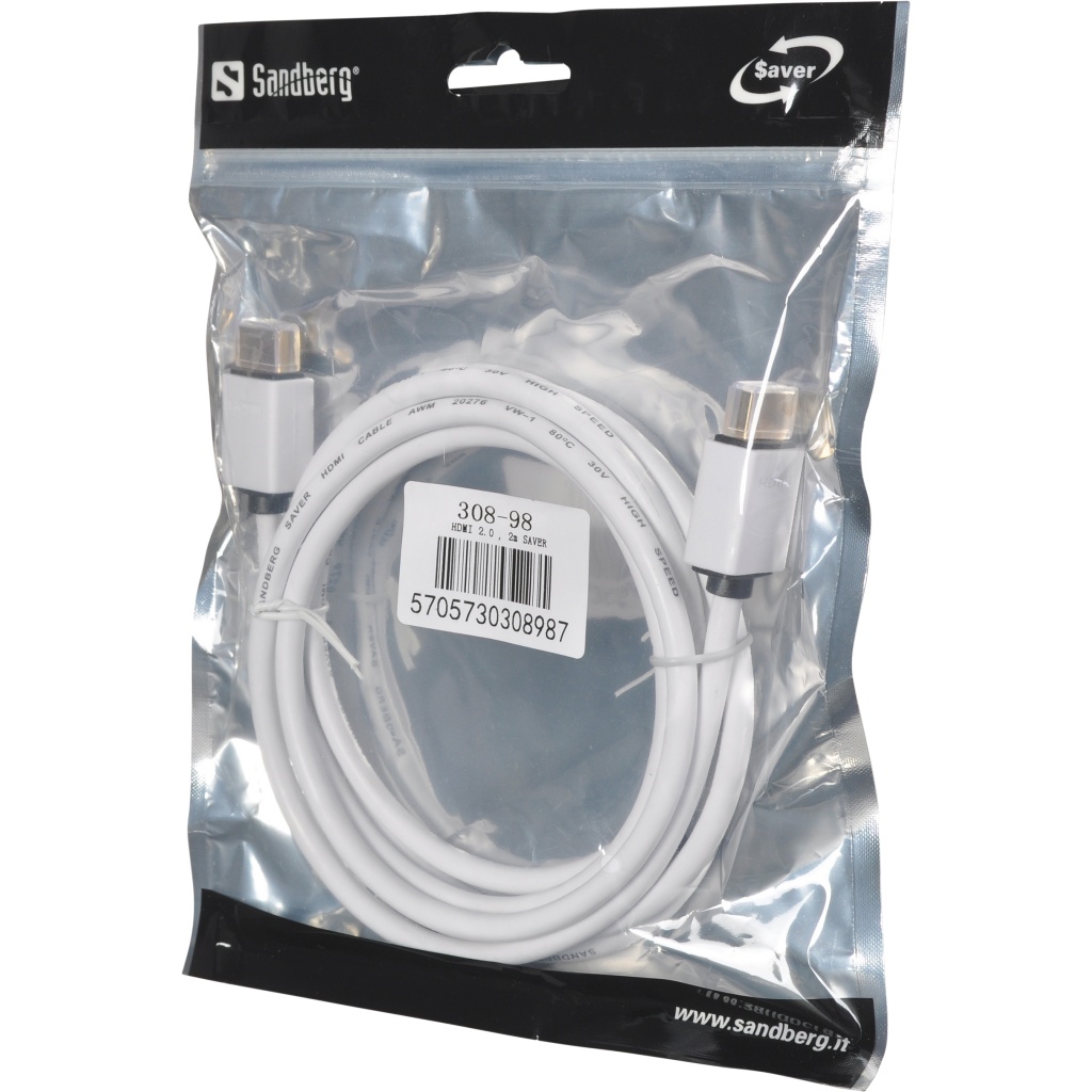 Sandberg 308-98 HDMI 2.0 Kaabel 2m SAVER