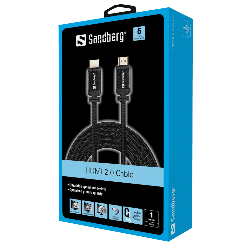 Sandberg 508-97 HDMI 2.0 Kabelis 1m 19M-19M