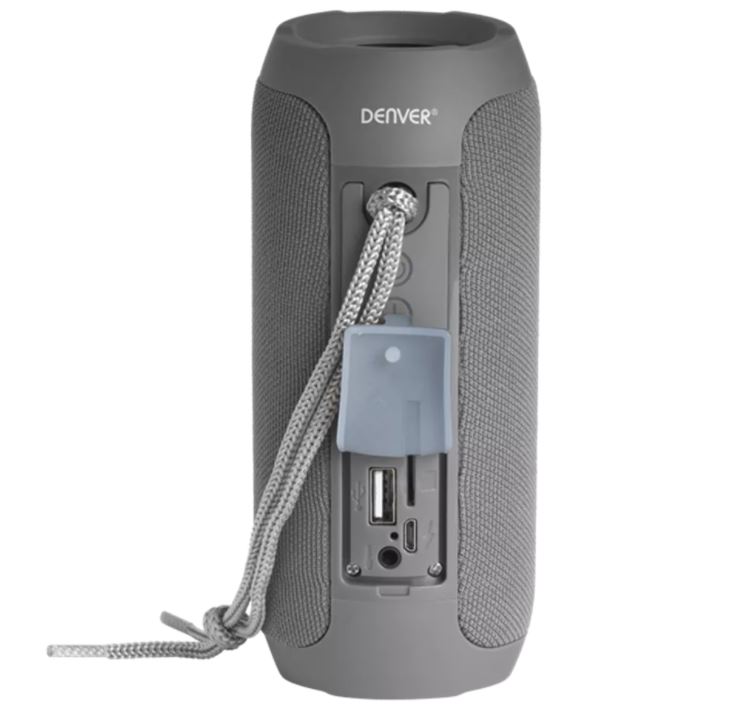 Denver BTS-110NR pelēks Bluetooth skaļrunis
