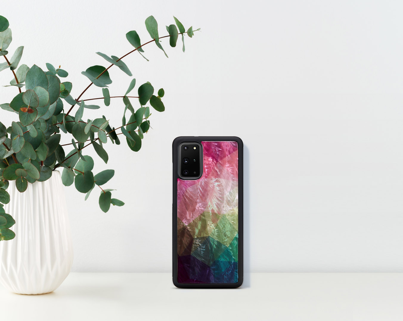 iKins Samsung Galaxy S20+ Juodas Gėlių Dėklas