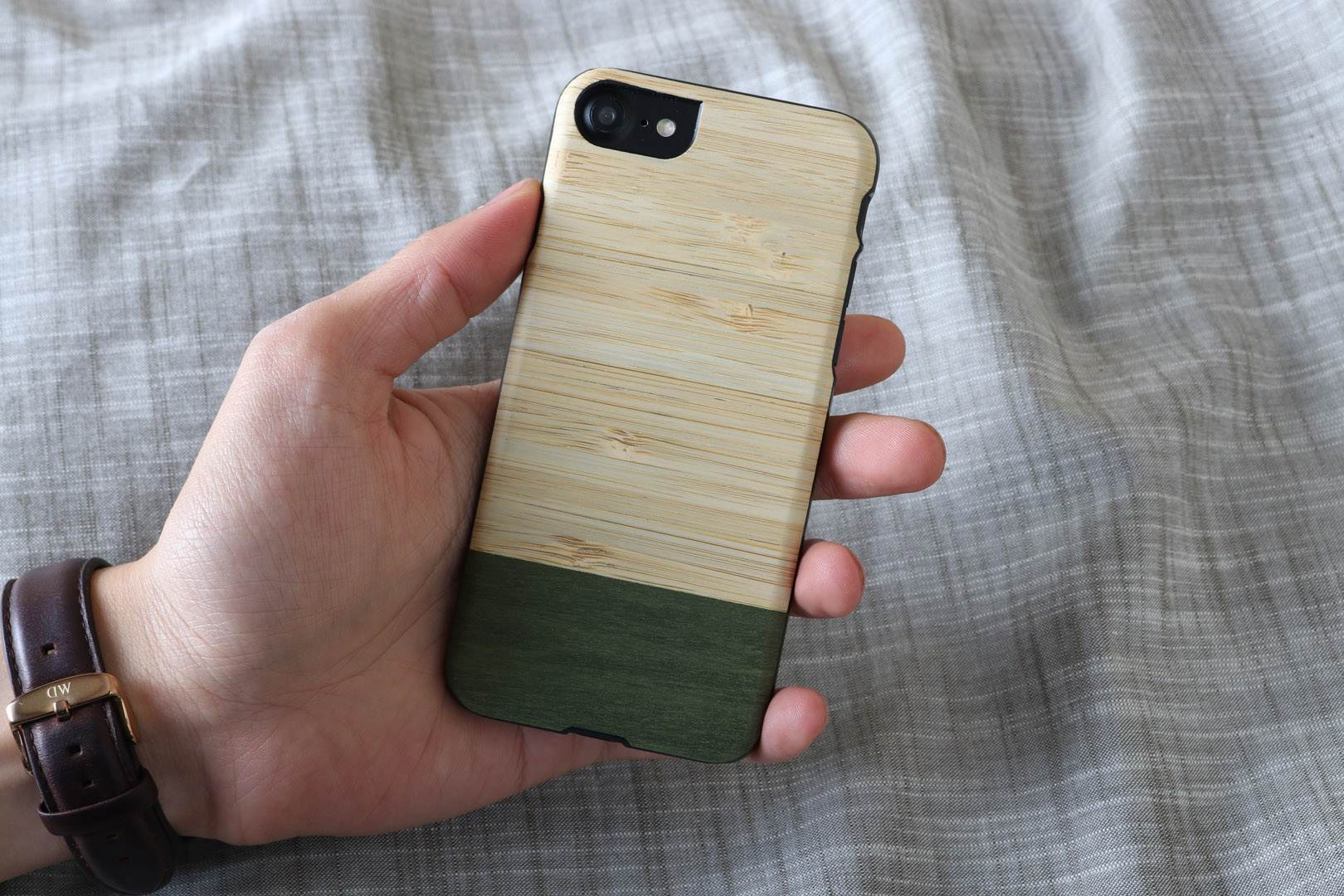 MAN&WOOD iPhone 7/8 Bambusa Meža Melns Vāciņš