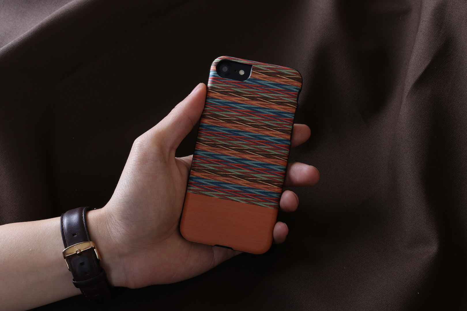 MAN&WOOD iPhone 7/8 Korpus Browny Check Black