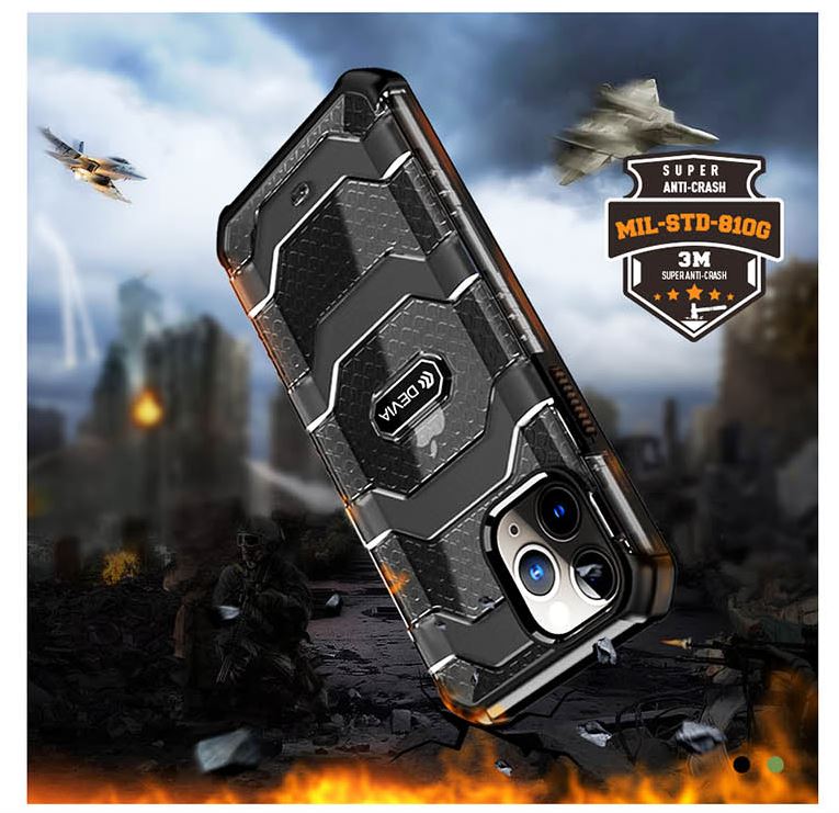 Devia Vanguard iPhone 12 Pro Max Löögikindel Korpus Must