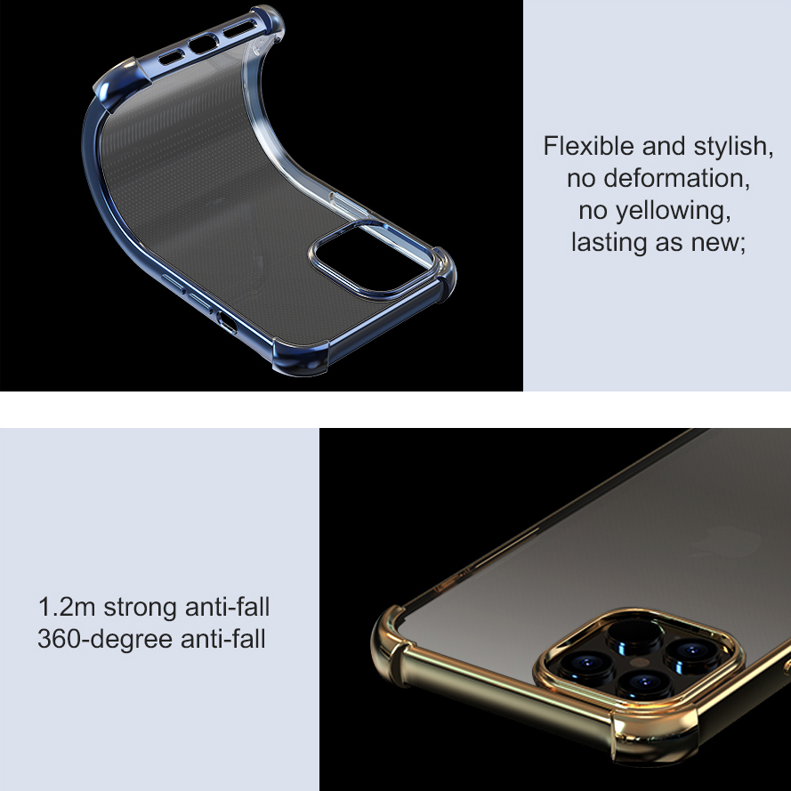 Devia iPhone 12 Pro Max Hõbedane Läikiv Põrutuskindel Korpus
