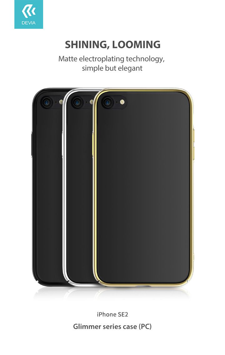 Devia Glimmer SE2 Dėklas Auksinis iPhone SE2