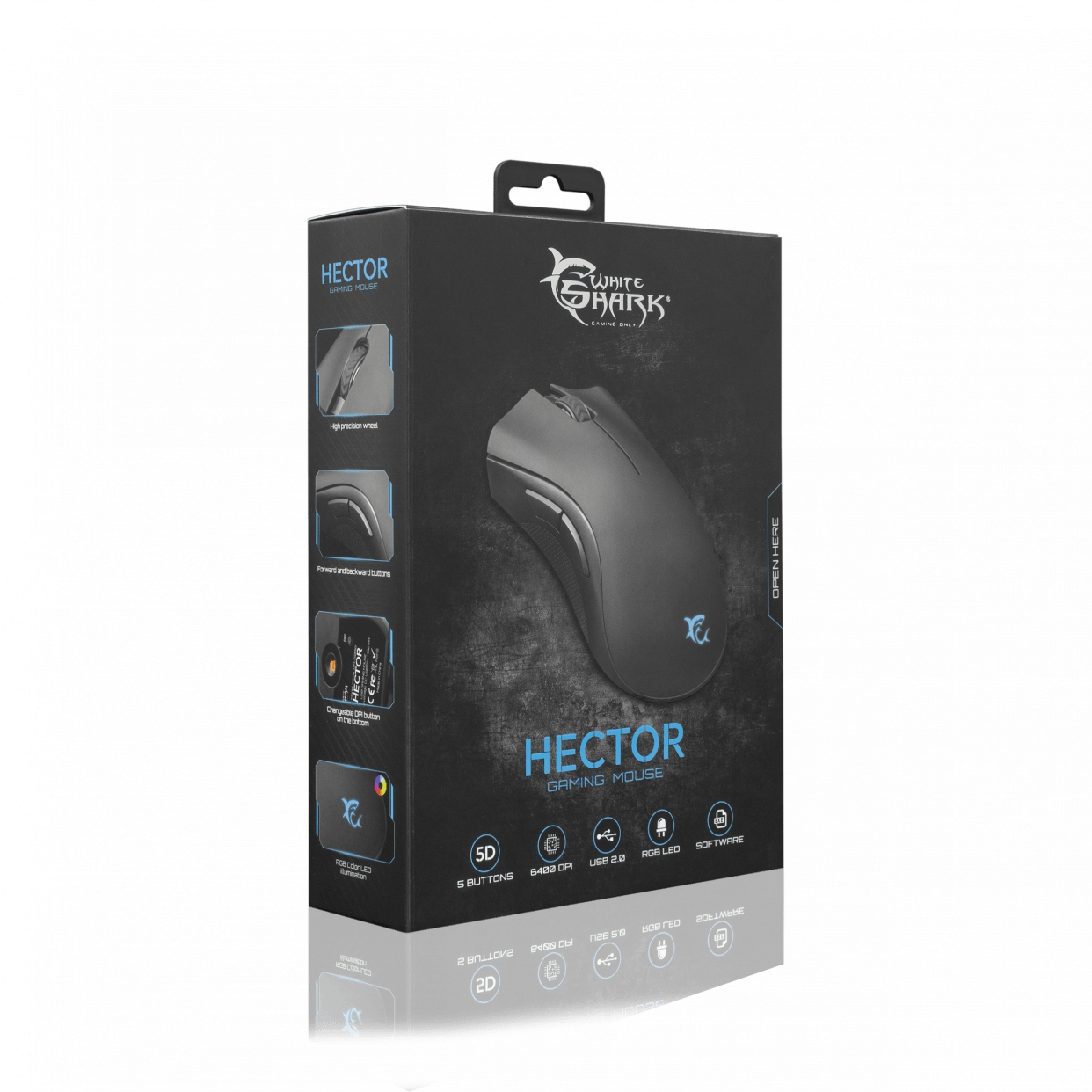 White Shark GM-5008 Gaming Mouse Hector  Black