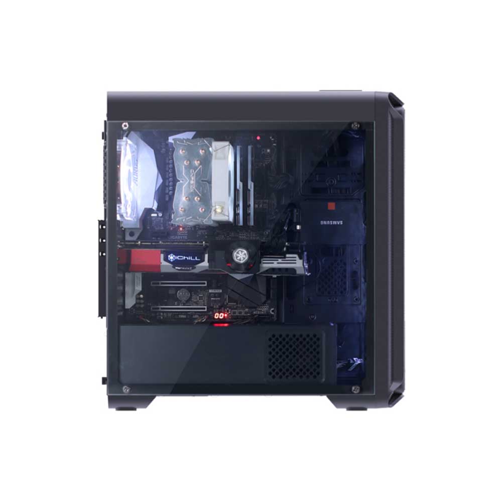 Zalman I3 ATX  Black,  LED fan x4