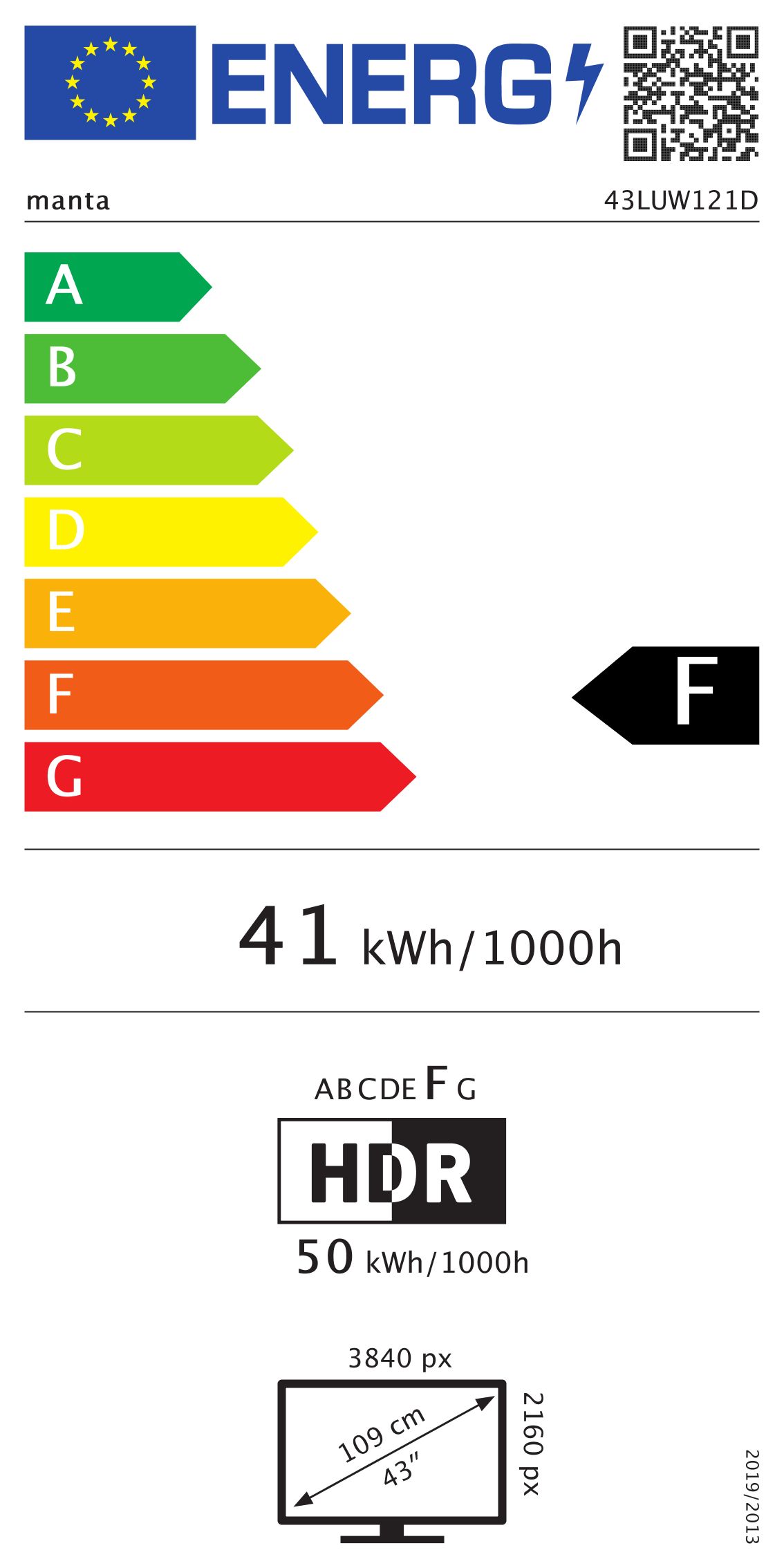Manta 43LUW121D 43" Full HD nutikas LED-teler