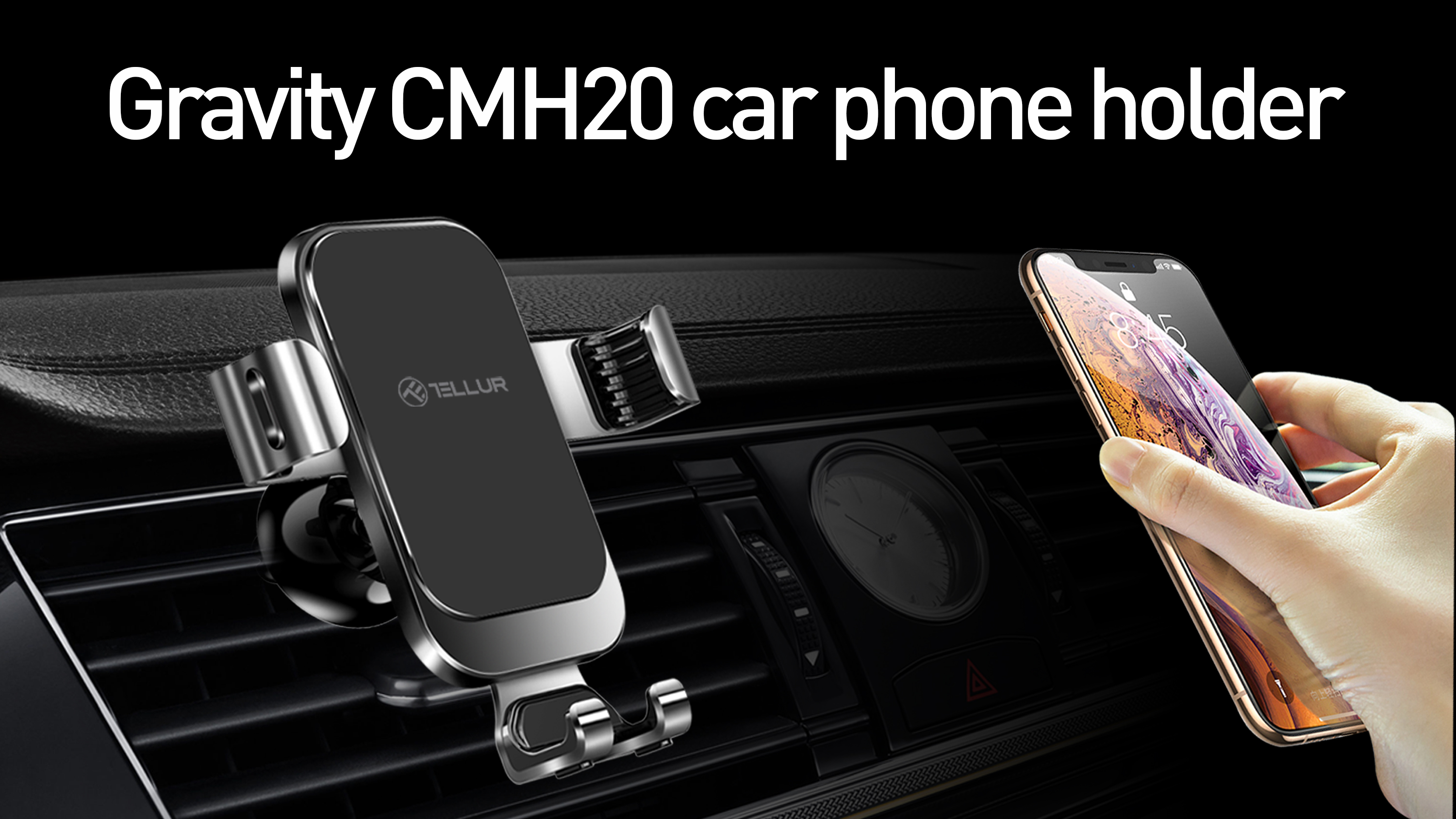 Tellur Gravity CMH20 Car Phone Holder Black