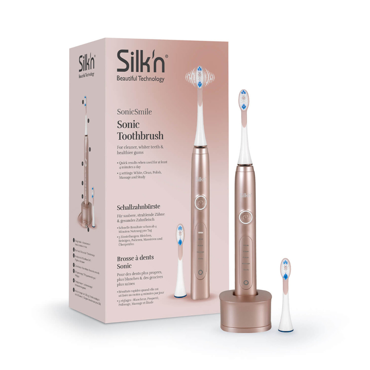 Silkn Sonic Smile SS1PEUP001 Rose Gold Elektriskā Zobu Birste
