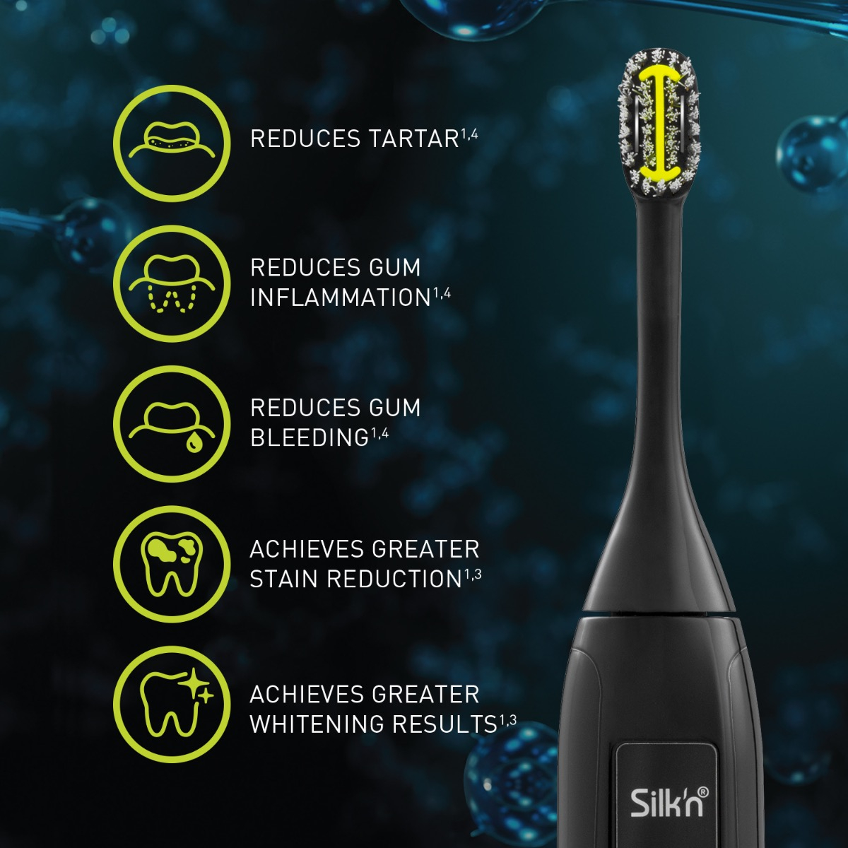 Silkn ToothWave Black TW1PE3Z001 Advanced Toothbrush