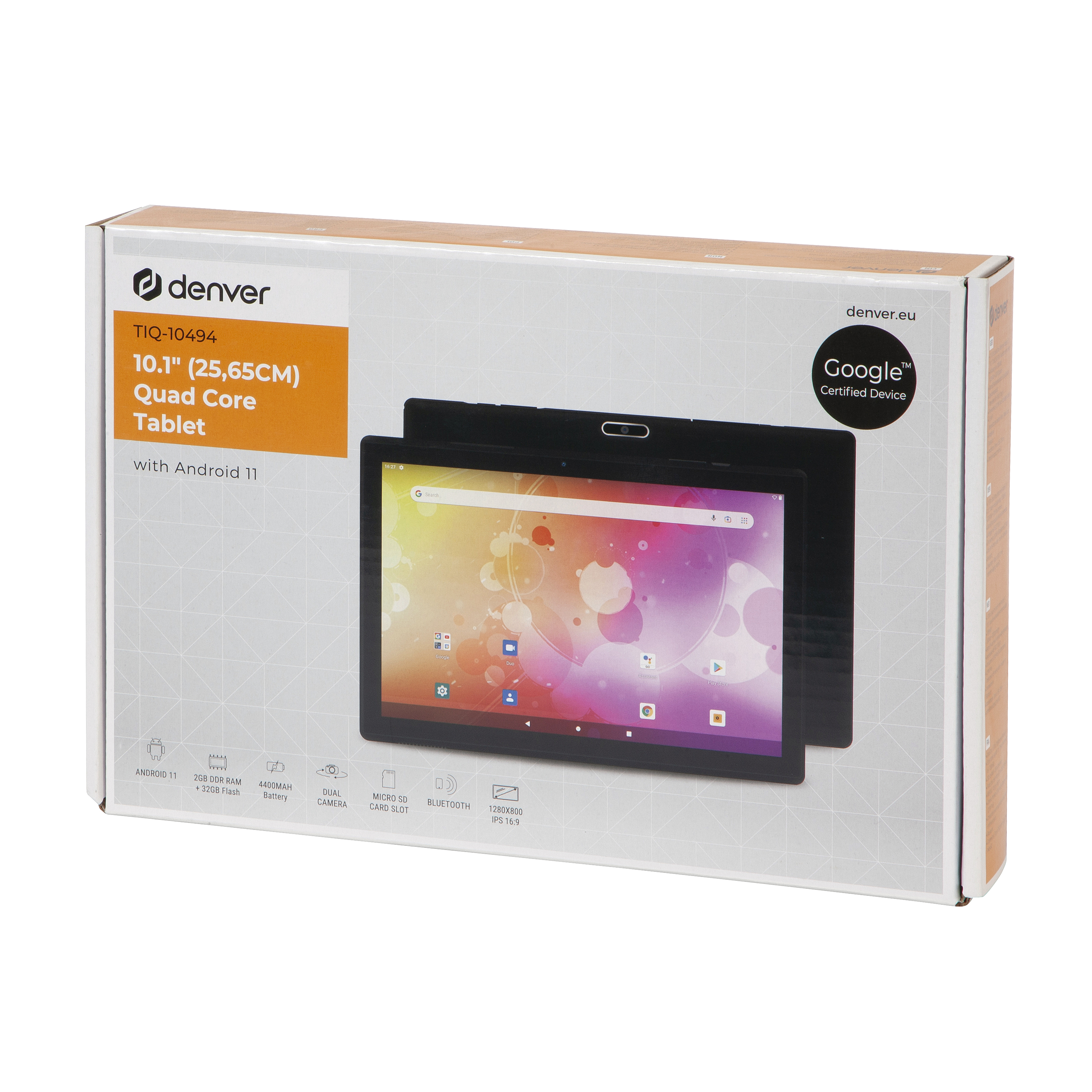 Denver TIQ-10494 10.1" Android 11 tahvelarvuti 32GB must