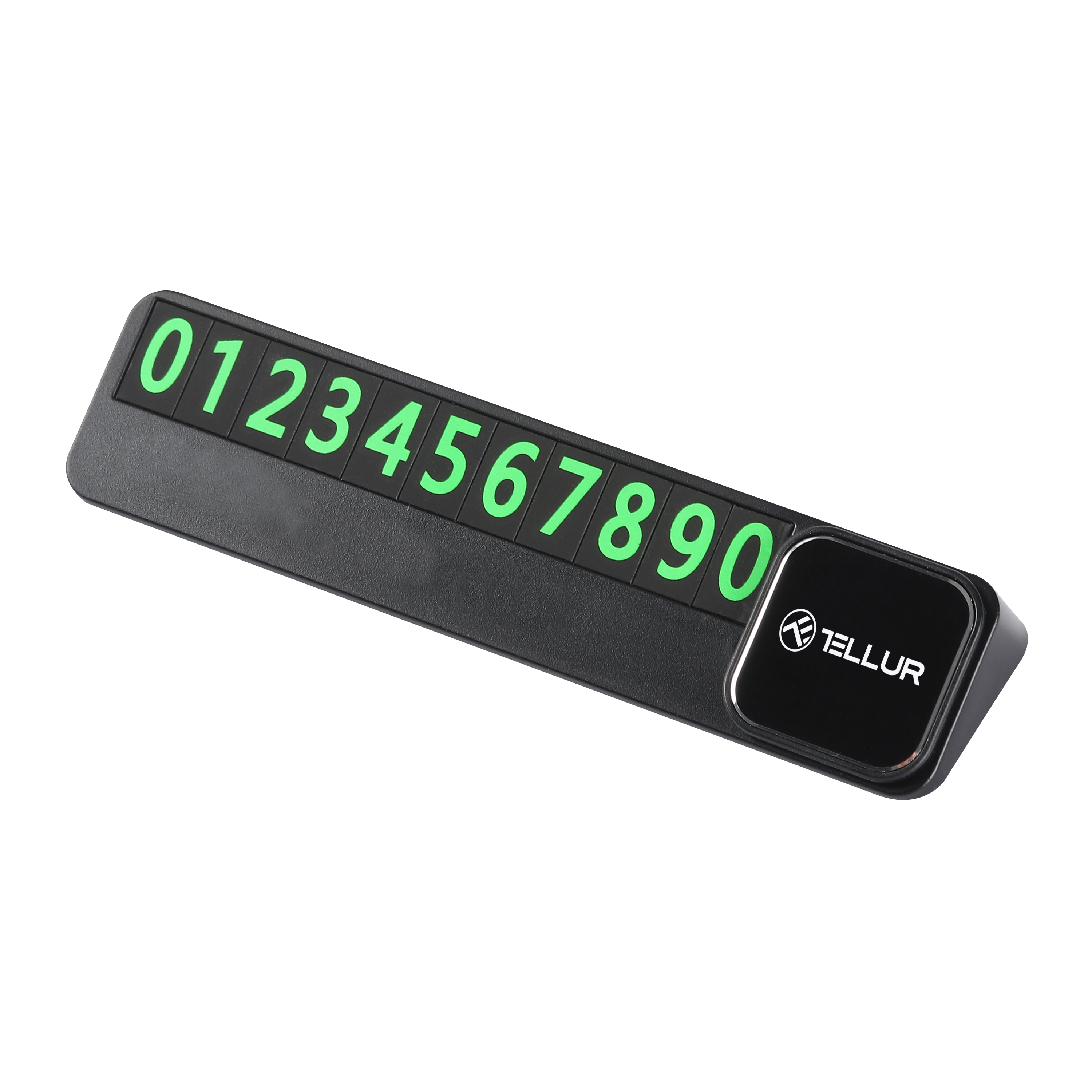 Tellur Basic Temporary Car Parking Phone Number Card Plastic Black