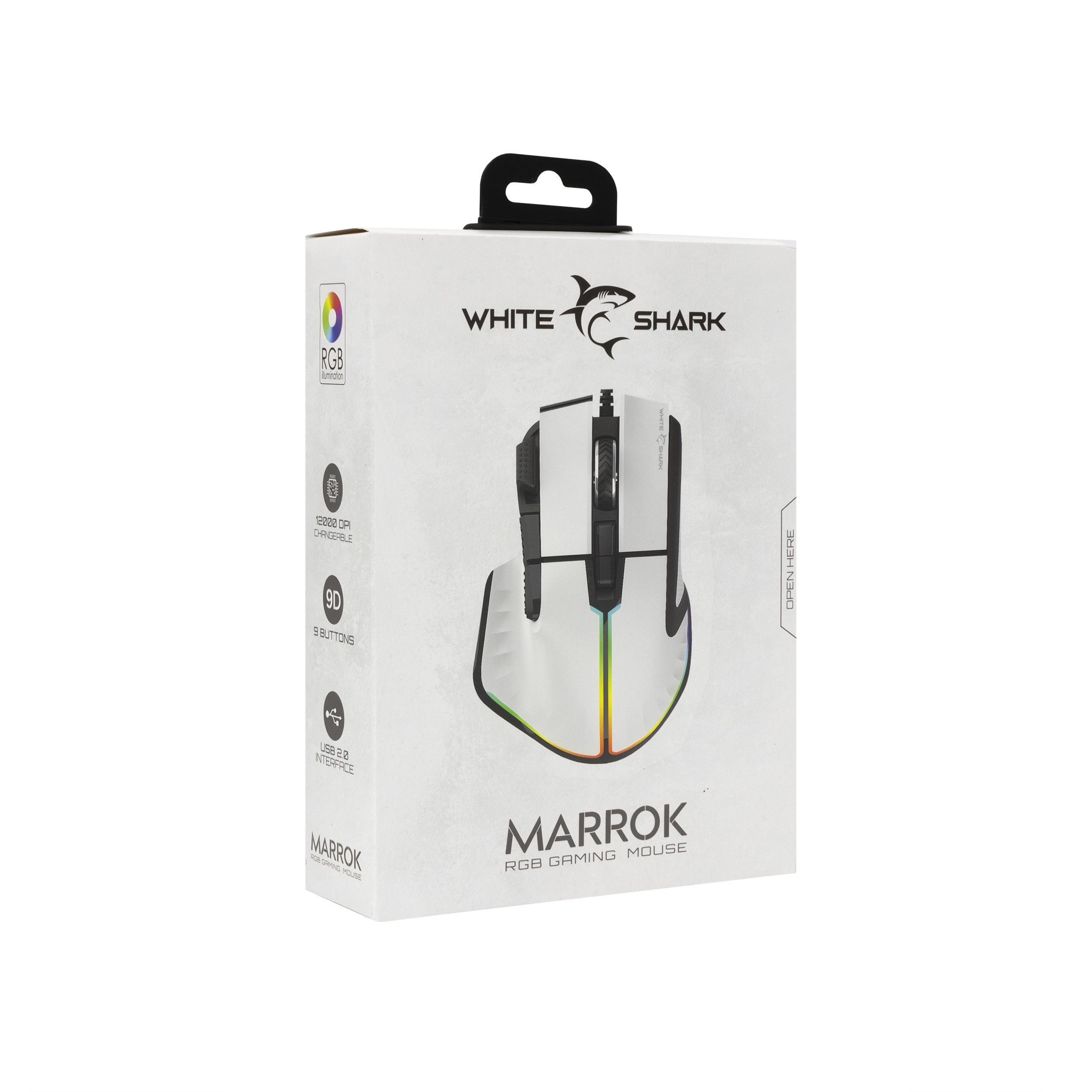 White Shark GM-9006 MARROK White RGB / 12.000 dpi