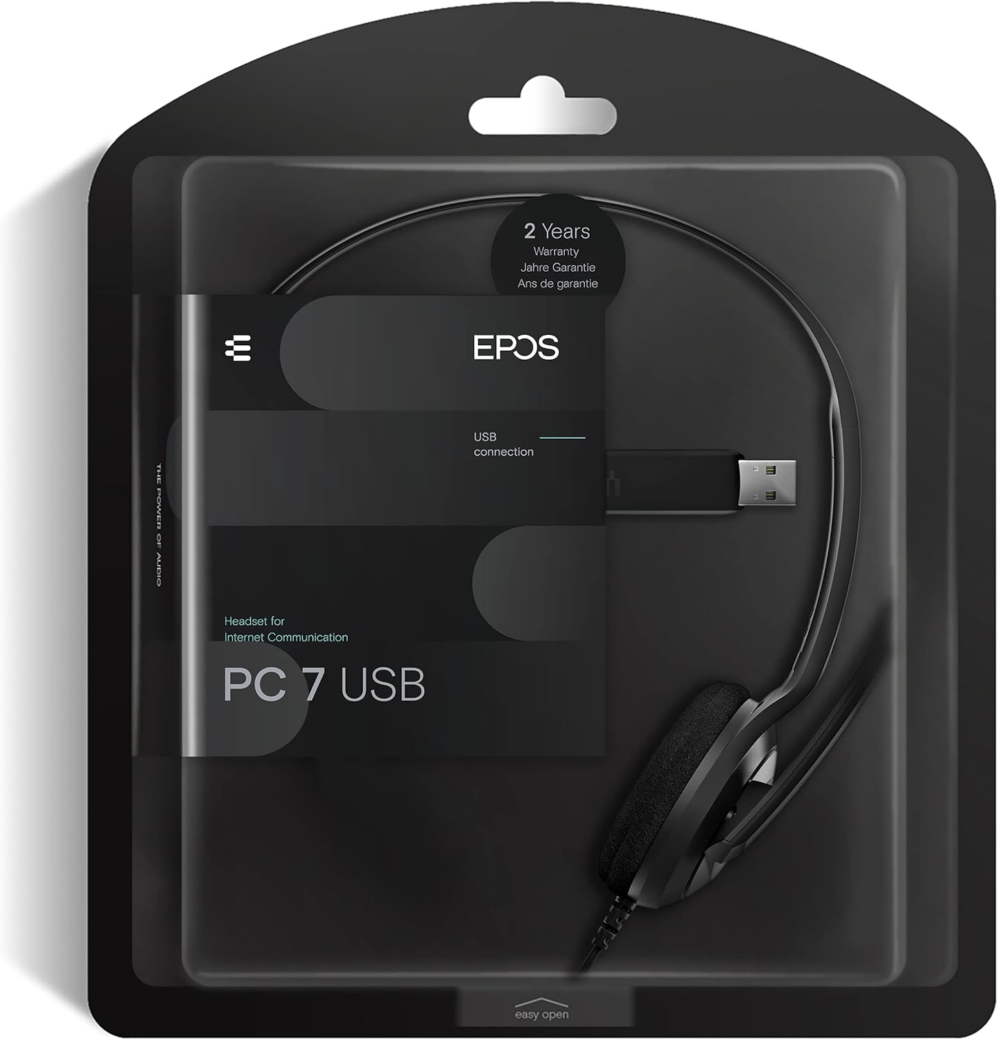 Sennheiser PC 7 USB Headset For Internet Communication And E-learning Black