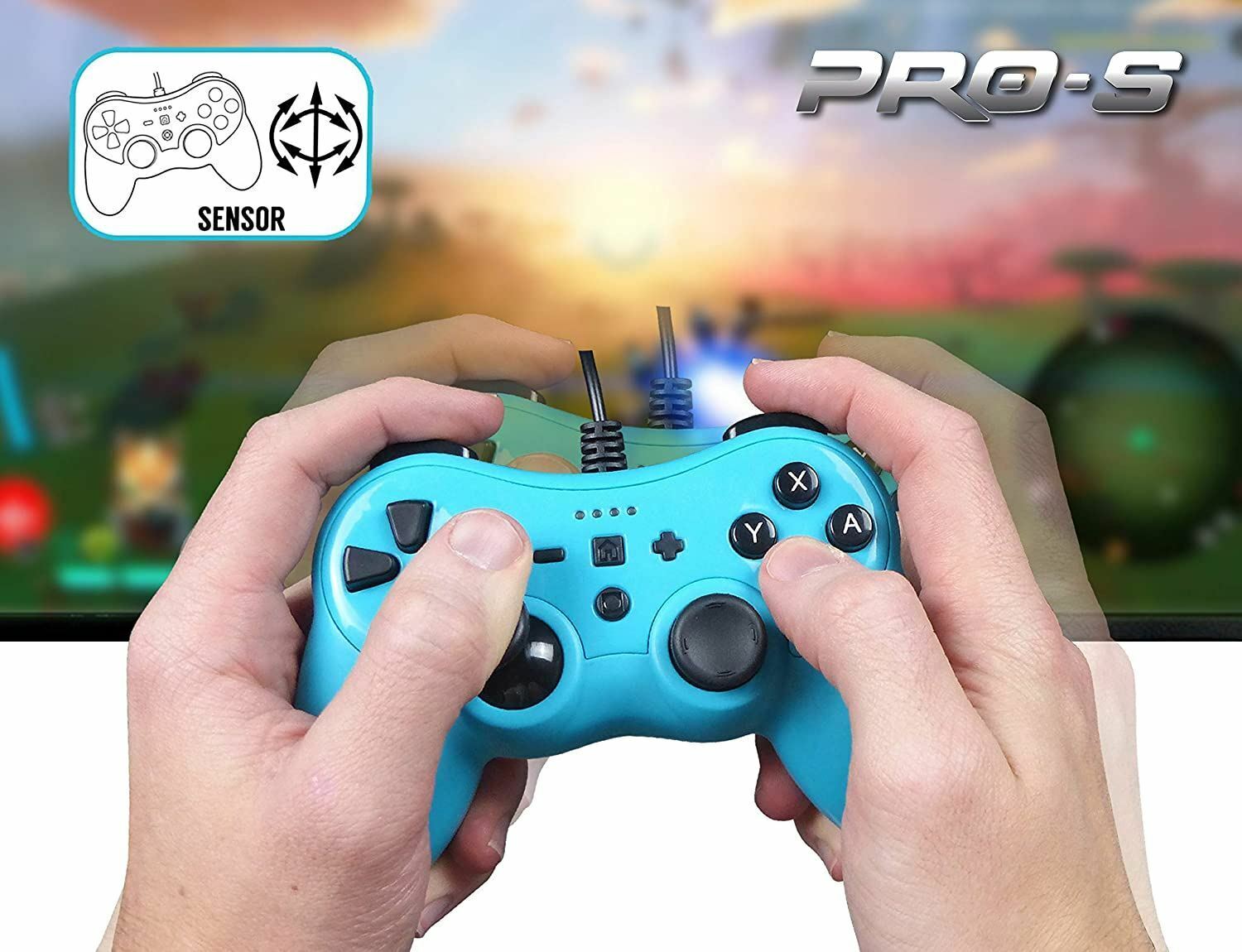 Subsonic Wired Controller Colorz Neon Blue for Switch