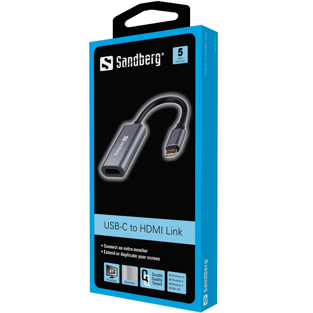 Sandberg 136-12 USB-C to HDMI Link 4K/60 Hz