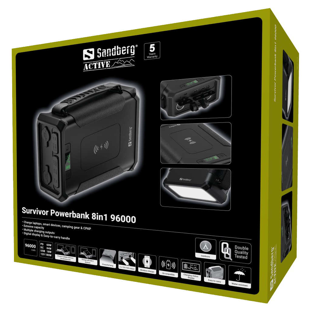 Sandberg 420-78 Survivor Powerbank 8in1 96000