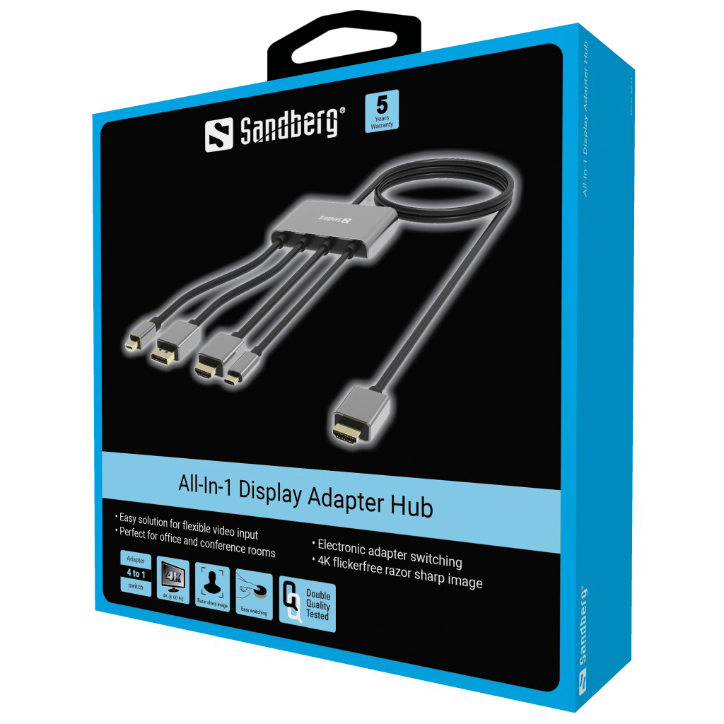 Sandberg 509-21 All-In-1 Display Adapter Hub
