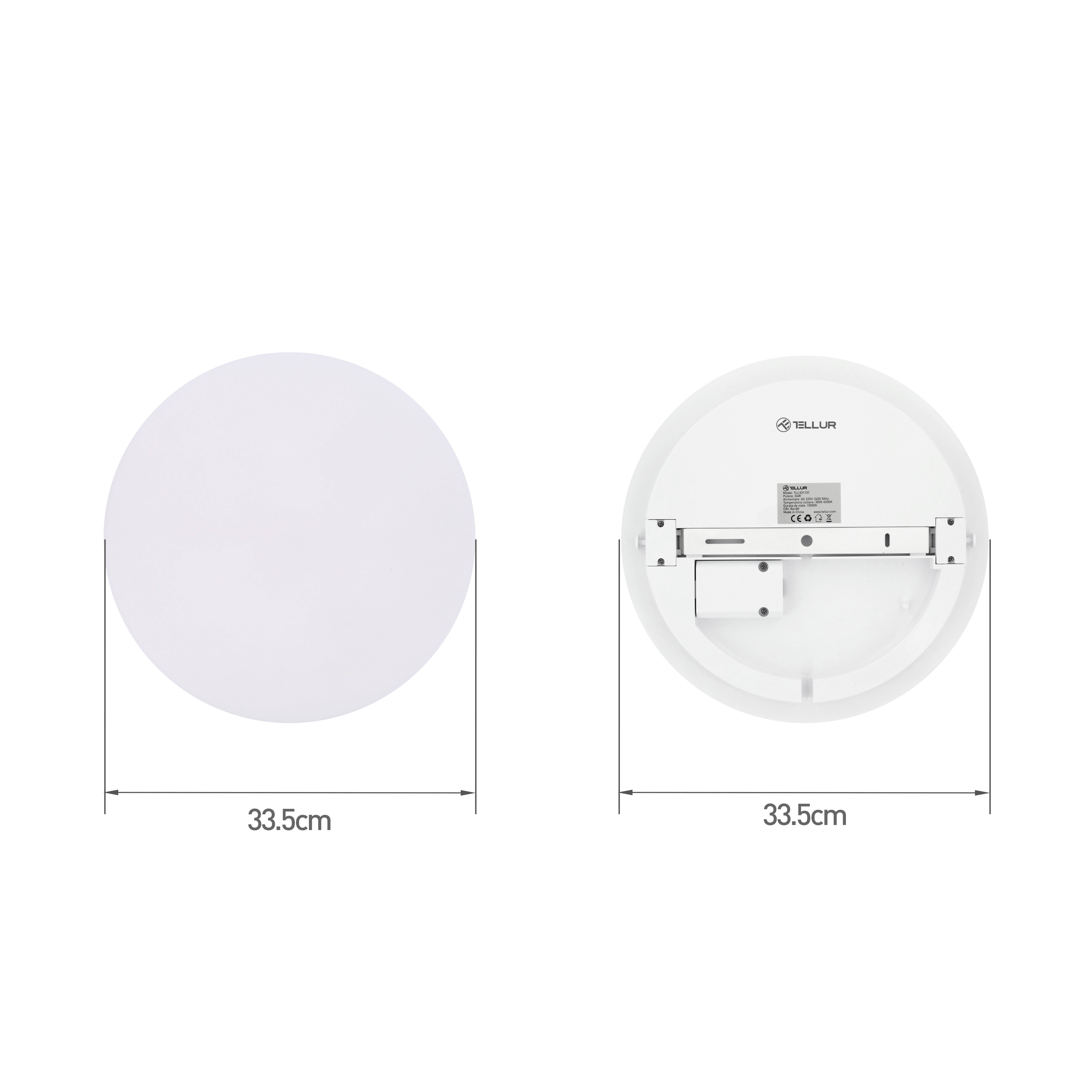 Tellur Smart WiFi Ceiling Light, RGB 24W, Round, White