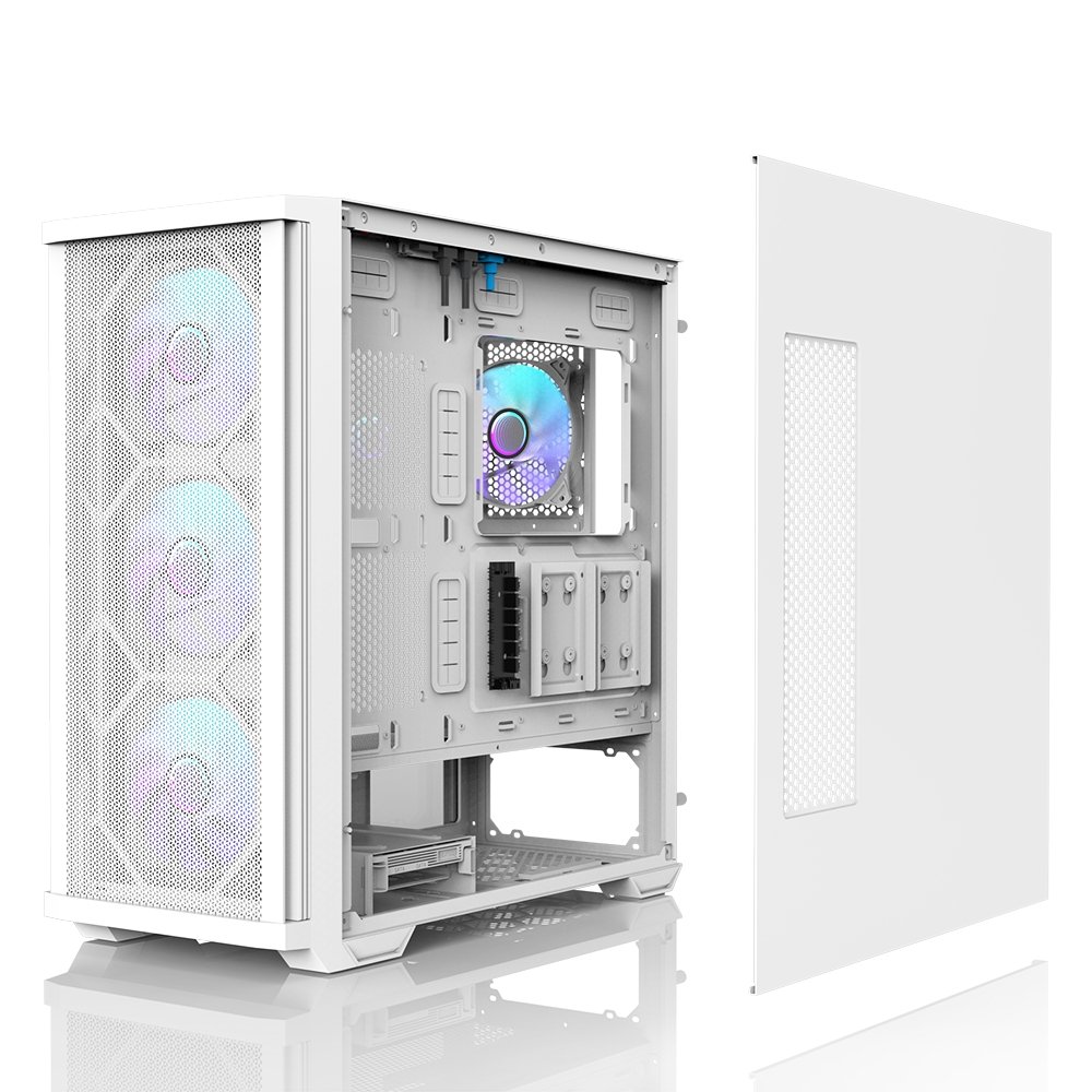 Zalman Z10 DUO  ATX ZM-IF120 x4 White
