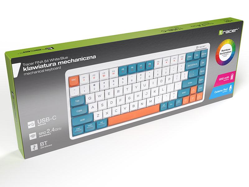 Tracer 47309 FINA 84 White/Blue (Outemu Red Switch)