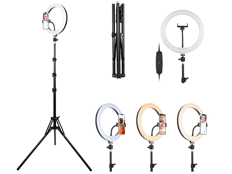 Tracer 46745 LED Ring Lamp 30cm with 210cm tripod