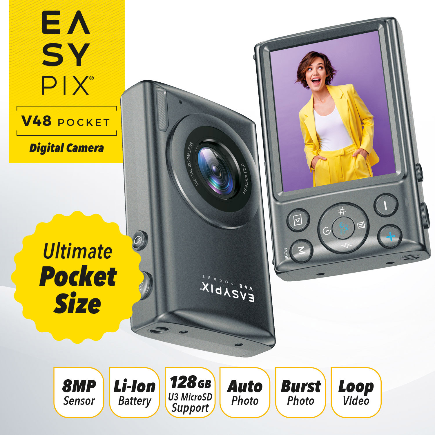 Easypix V48 Pocket Anthrazite
