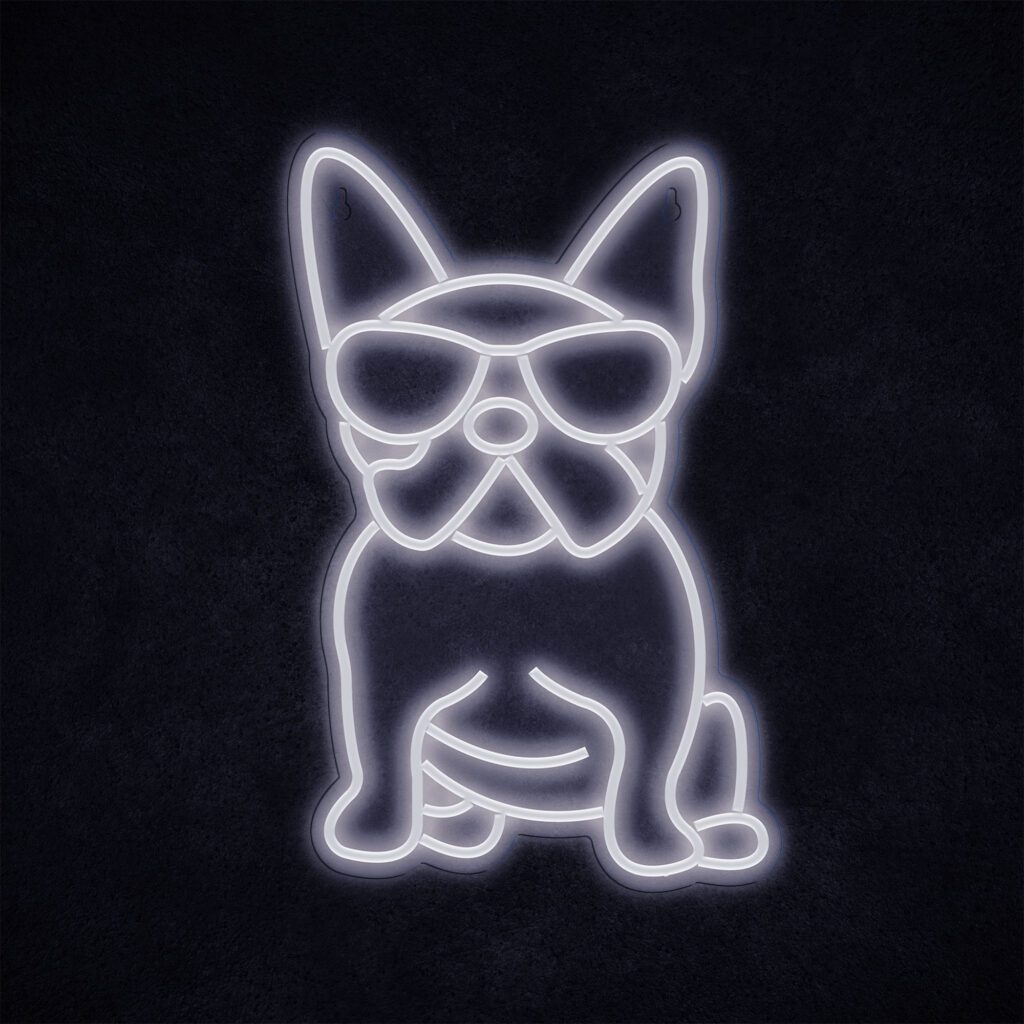 Manta SNL66WH Style Neon Lights Dog French Bulldog white