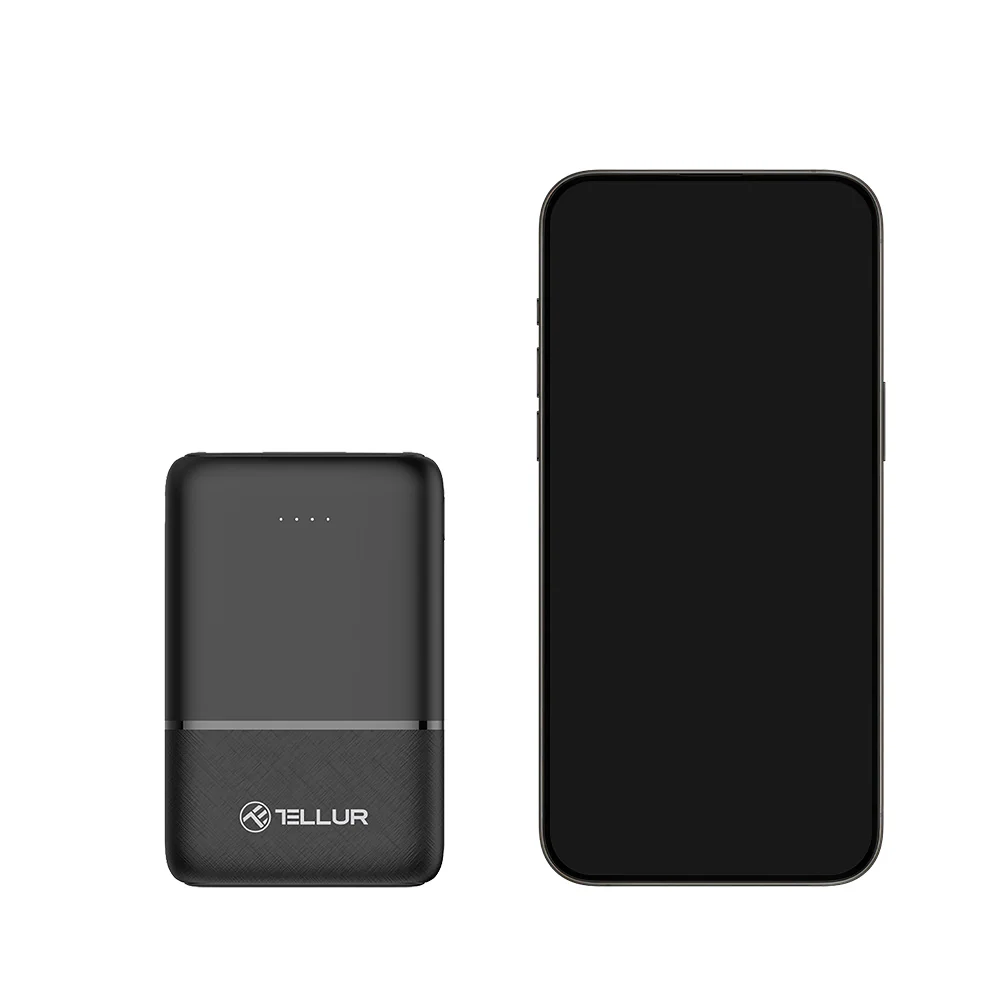 Tellur 5000mAh power bank 2xUSB+USB-C+MicroUSB black