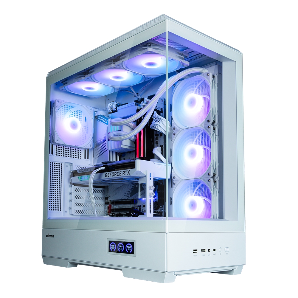 Zalman P50 DS  White, ARGB Fan x4