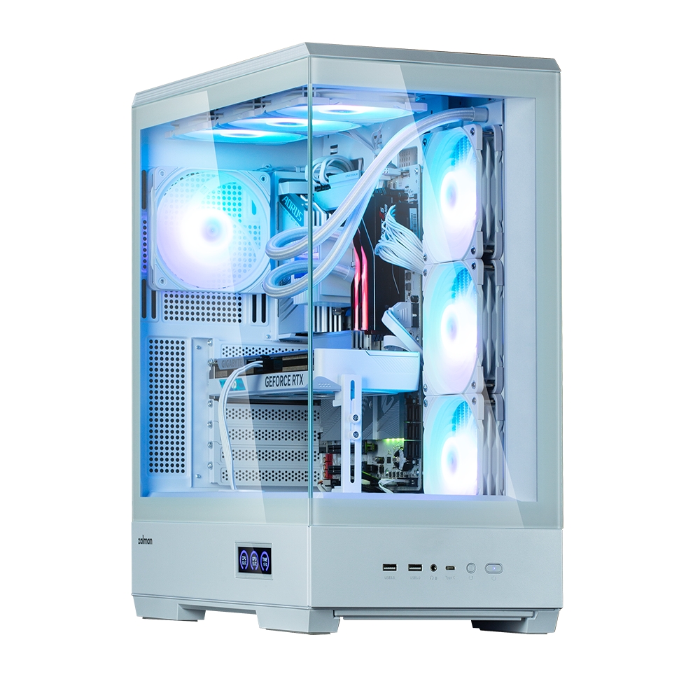 Zalman P50 DS  White, ARGB Fan x4