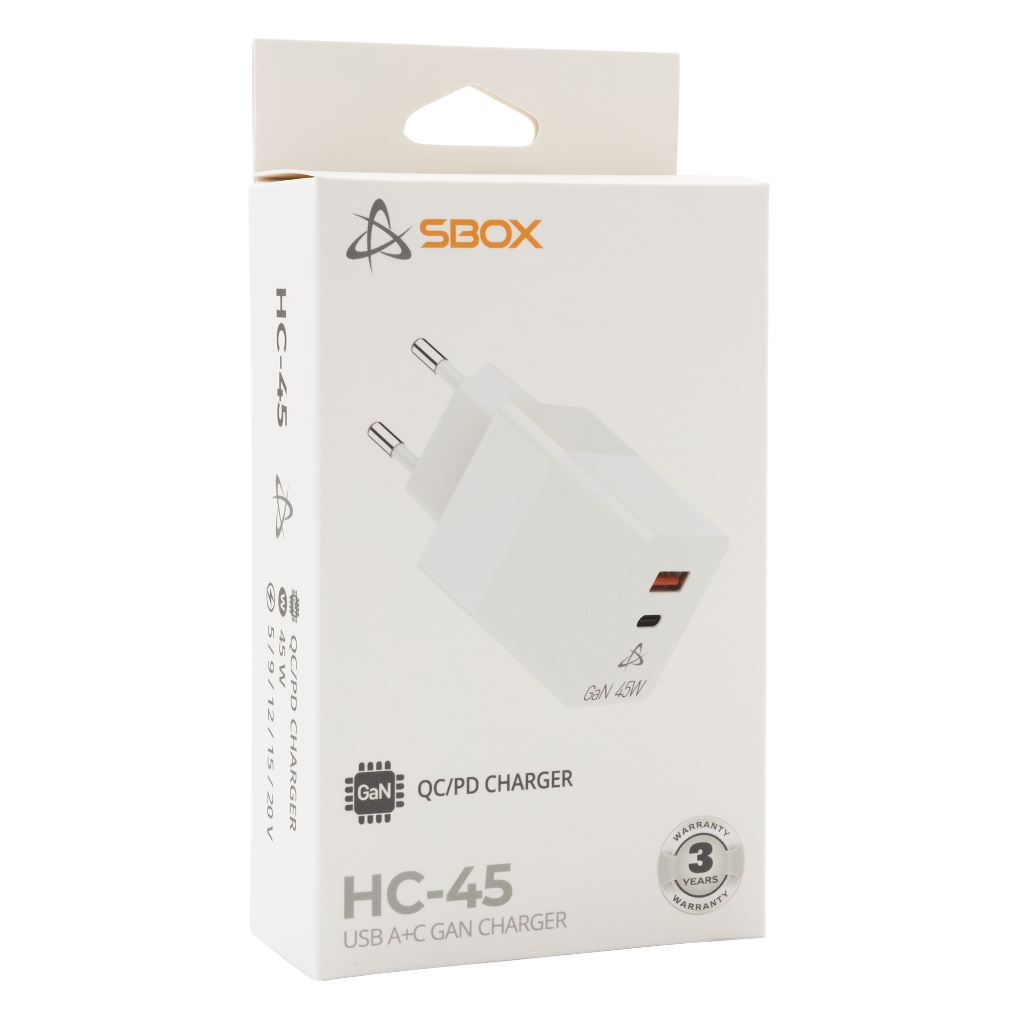 Sbox HC-45 2inputs 45W GAN home charger