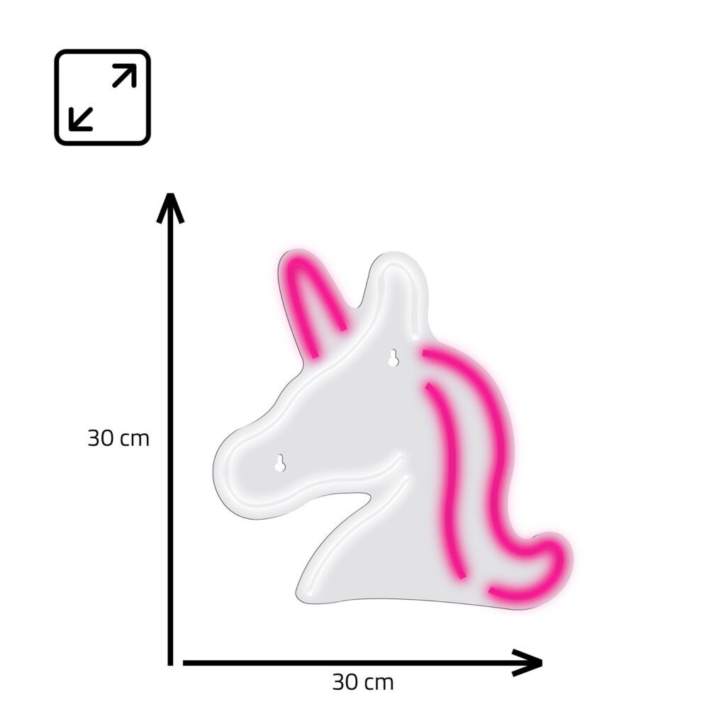 Manta SNL101WH Style Neon Lights Unicorn white-pink